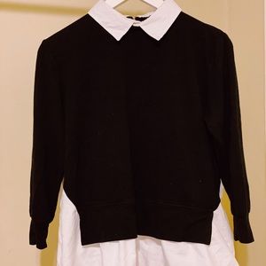 Black and white blouse